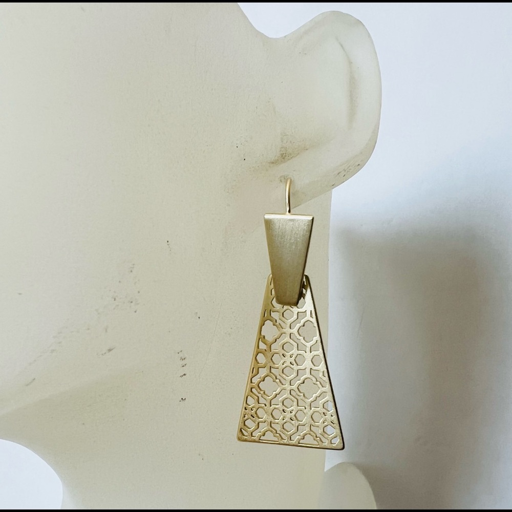 Kendra Scott Keerti filigree drop earrings Gold